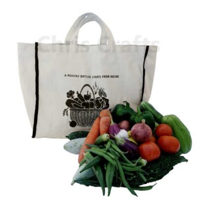 Cotton Canvas Vegetable/Shopping Bag with Partition