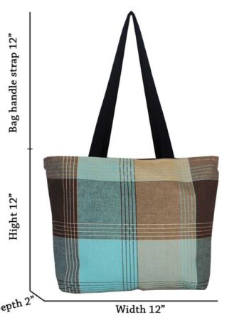 Women Cotton Multicolor Tote Bag (Size 14″)