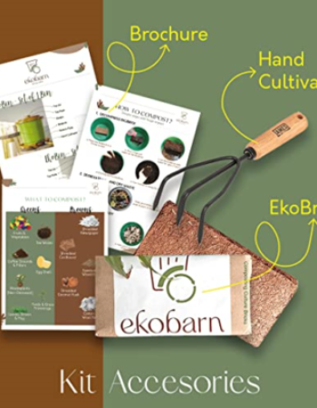 Ekobarn 22LtrHome Composting Kit. Set of 1 Bin. Garden Tool Kit(3)