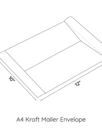 A4 Heat sealable Kraft Mailer (A4 – 10in by 12in)