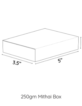 250gms Kraft Mithai Box
