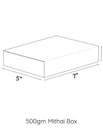 500gms Kraft Mithai Box