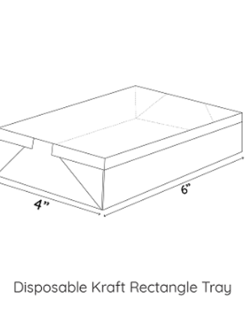 500ml Disposable Kraft serving Tray