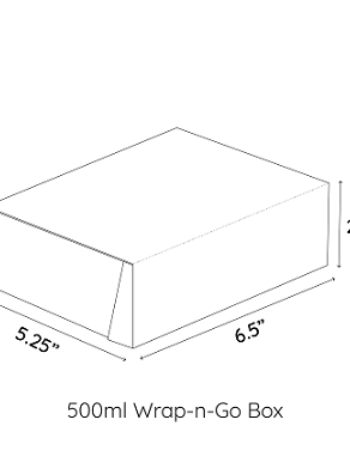 500ml takeaway Wrap-n-Go box